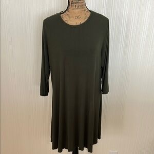Chic Dark Green Long Sleeve Dress